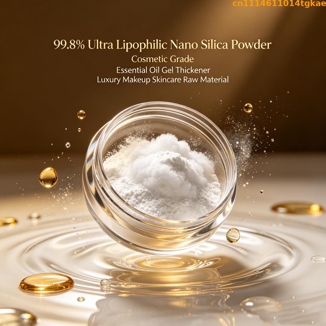 Luxury Skincare Essential - ผงนาโนซิลิกาชนิดละลายในน้ำมันได้ 99.8% เกรดเครื่องสำอาง สารเพิ่มความข้นสำหรับน้ำมันหอมระเหยและเจล วัตถุดิบสำหรับเครื่องสำอางและผลิตภัณฑ์บำรุงผิวระดับหรู