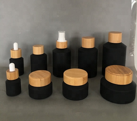 Luxury Skincare Bottles - ขวดแก้วสีดำด้านขนาด 120 มล. จำนวน 60 ชิ้น
