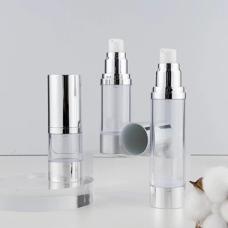 Bright/Matte Silver ขวดสูญญากา - Luxury Skincare Bottles บทวิจารณ์และราคา