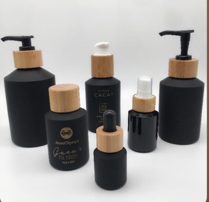 ขวดแก้วสีดำด้านขนาด 120 มล. จำ - Luxury Skincare Bottles บทวิจารณ์และราคา